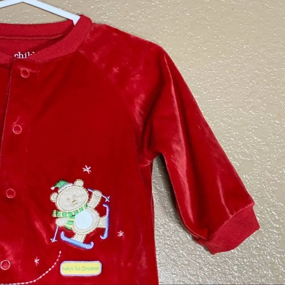 ‎Carters Baby’s 1st Christmas one piece footies